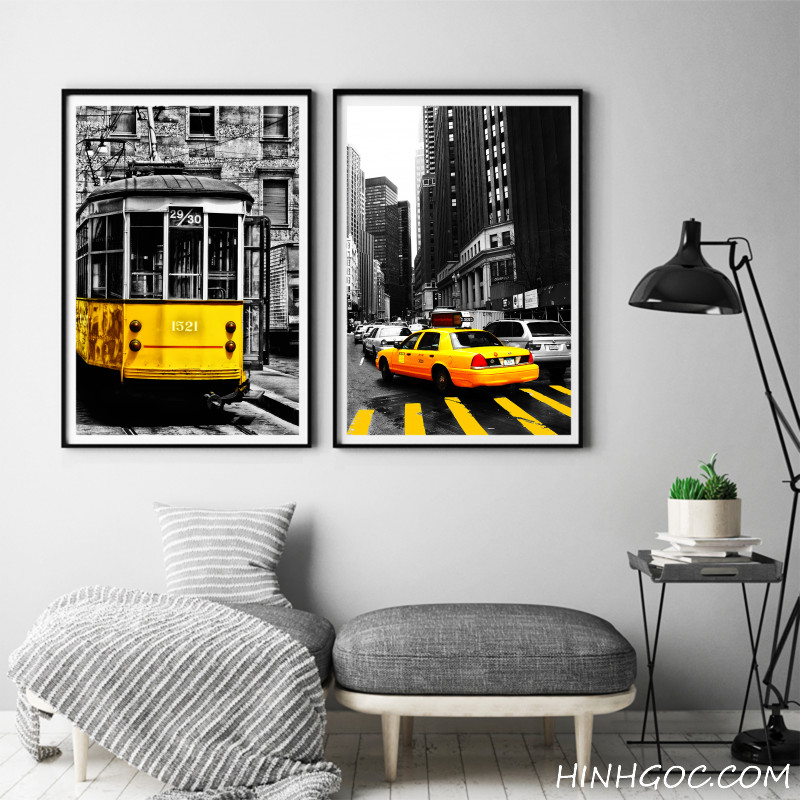 File tranh đường phố và phương tiện giao thông Bắc Âu - KT002