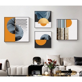 File tranh trừu tượng hiện đại hình học kết hợp - HG410