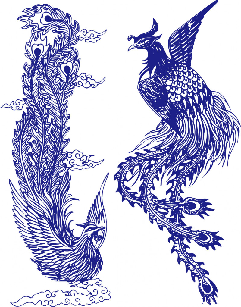 Free download 52 file vector mẫu hoa văn sứ trắng xanh truyền thống - F109