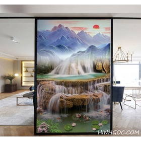 File tranh phong thủy thác nước - HG173