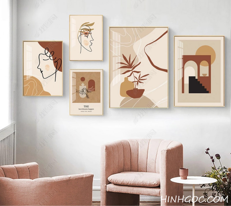 File tranh vẽ tay trừu tượng Bắc Âu kết hợp - HG523