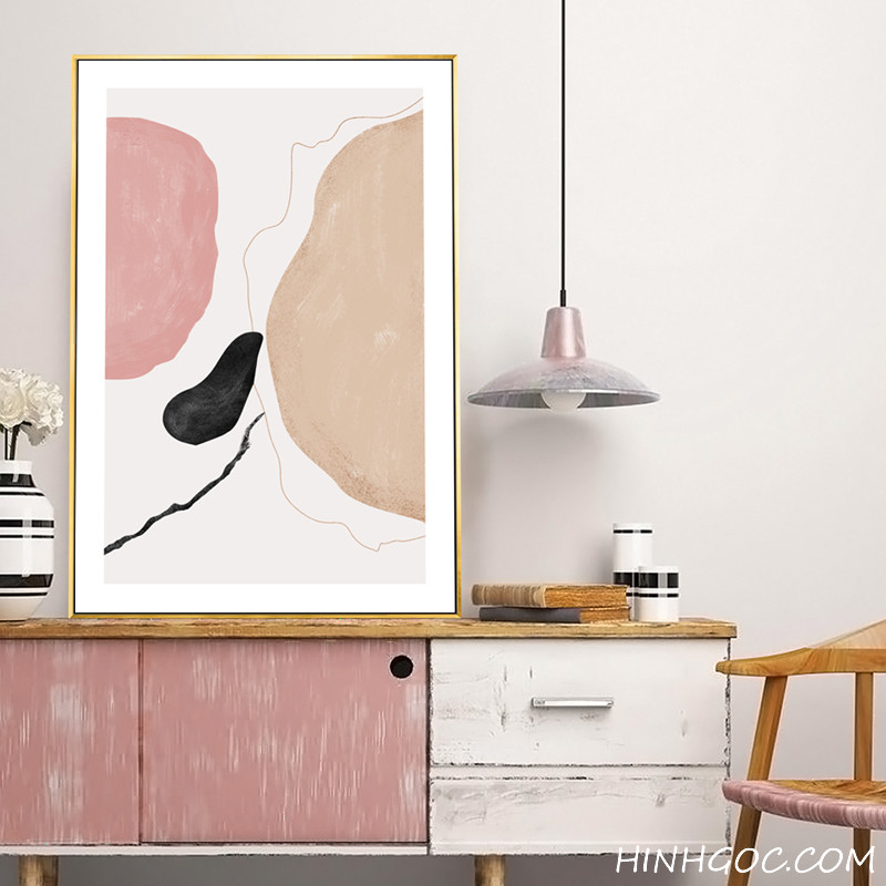 File tranh bộ 5 kết hợp trừu tượng Bắc Âu - HG528