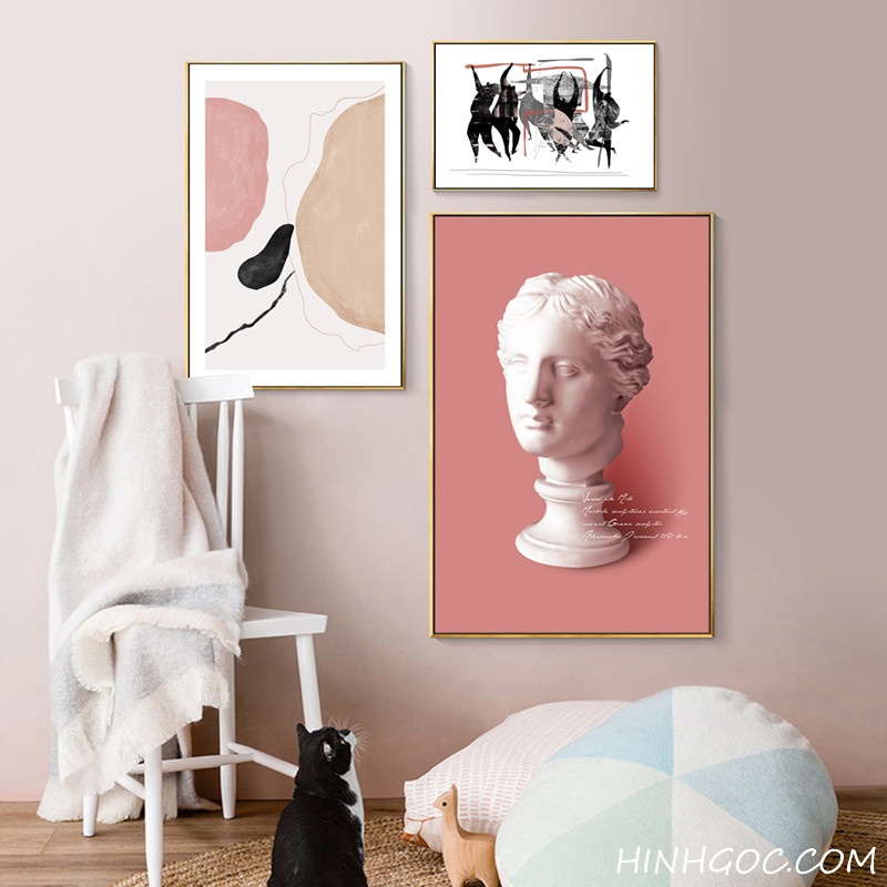 File tranh bộ 5 kết hợp trừu tượng Bắc Âu - HG528