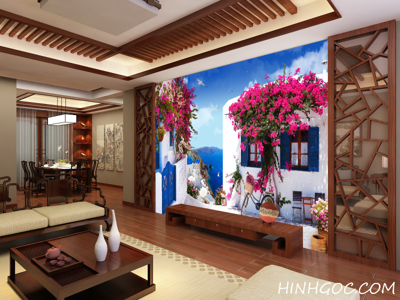 File tranh tường phong cảnh Địa Trung Hải - DT008