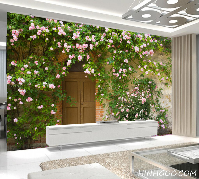 File tranh tường hoa hồng leo - DT011