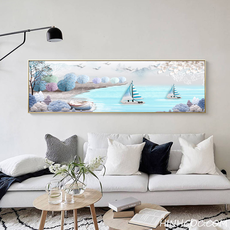 File tranh vẽ tay phong cảnh biển - PN001