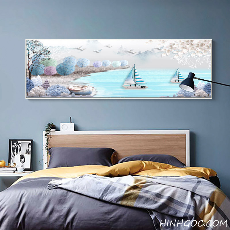 File tranh vẽ tay phong cảnh biển - PN001