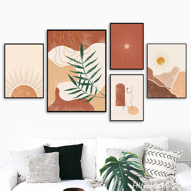 File tranh bộ 5 Bắc Âu nghệ thuật - HG5012