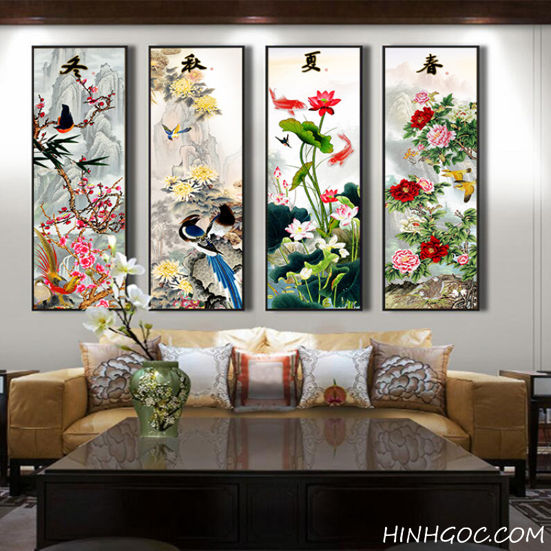 File tranh tứ quý HG4003