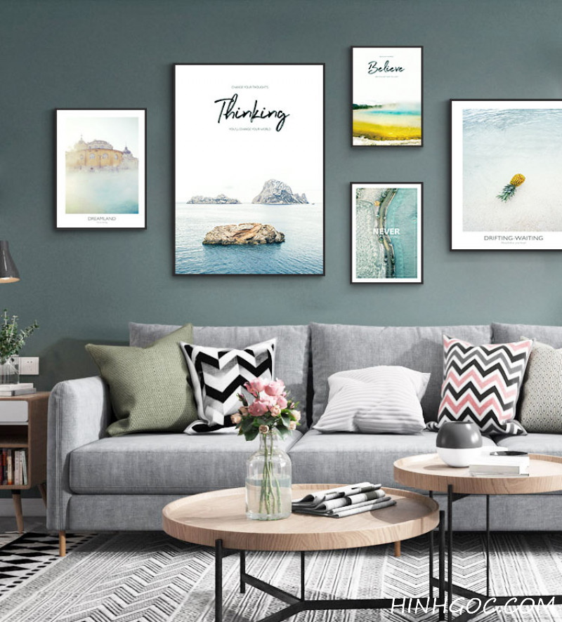 File tranh bộ 5 phong cách Bắc Âu hiện đại HG5014