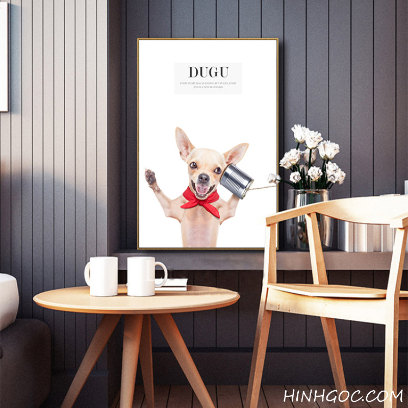 File tranh chó cún hoạt hình dễ thương - DV0002