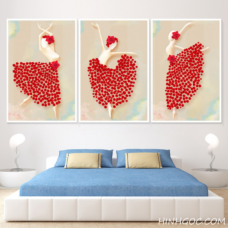 File tranh Bắc Âu nữ ba lê hoa hồng - OP16532104