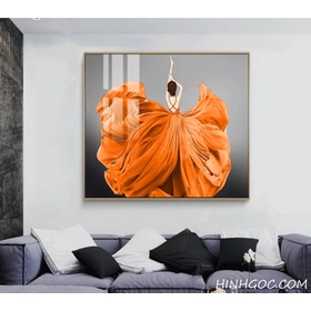 File tranh nghệ thuật thời trang Hermes màu cam - OP23850857