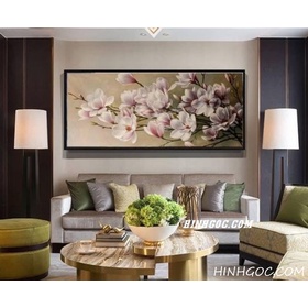 File tranh vẽ tay hoa mộc lan - HG201