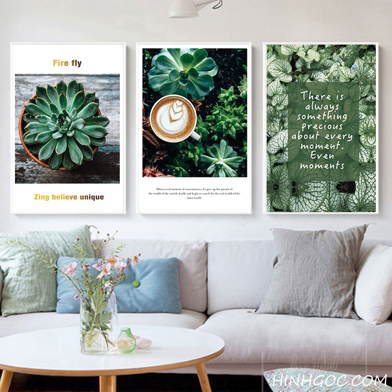 File tranh xương rồng lá nhiệt đới xanh - LA0001