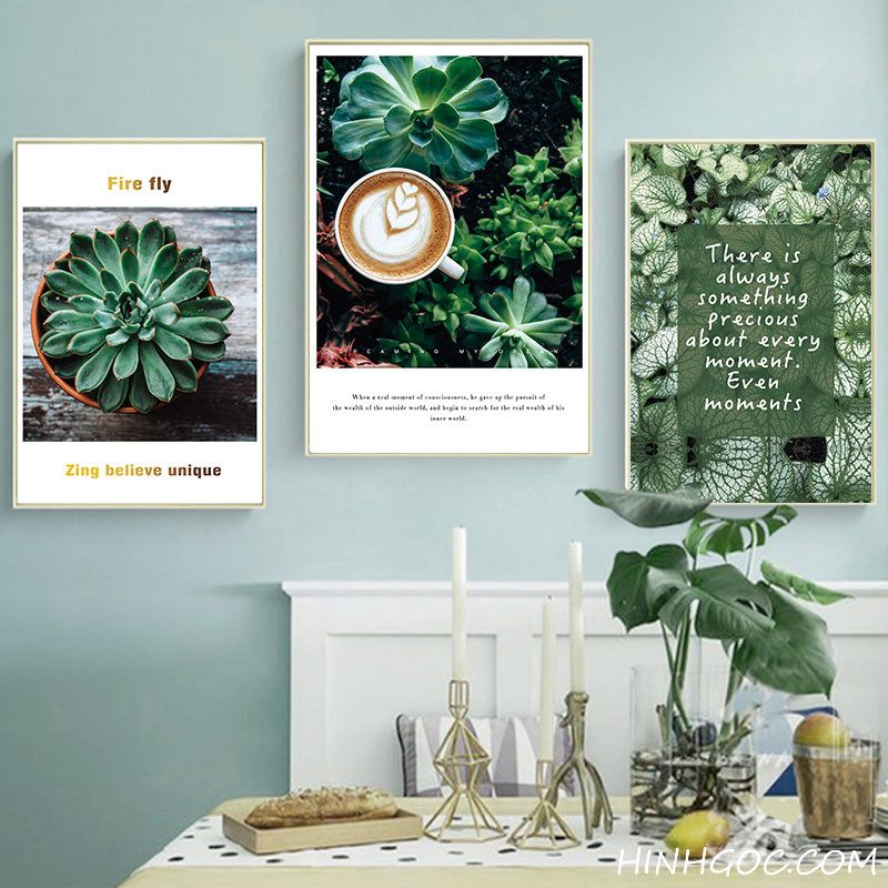 File tranh xương rồng lá nhiệt đới xanh - LA0001