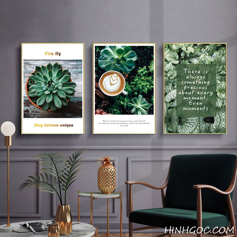 File tranh xương rồng lá nhiệt đới xanh - LA0001