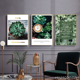 File tranh xương rồng lá nhiệt đới xanh - LA0001