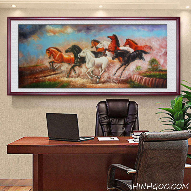 File tranh mã đáo thành công vẽ tay - OP13154720