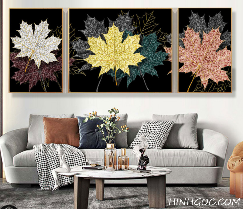 File tranh bộ 3 lá phong nhiệt đới - OP23142352