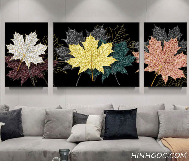 File tranh bộ 3 lá phong nhiệt đới - OP23142352