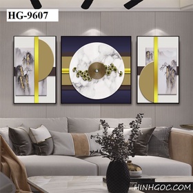 File tranh sơn thủy kết hợp hình học trừu tượng - HG-9607