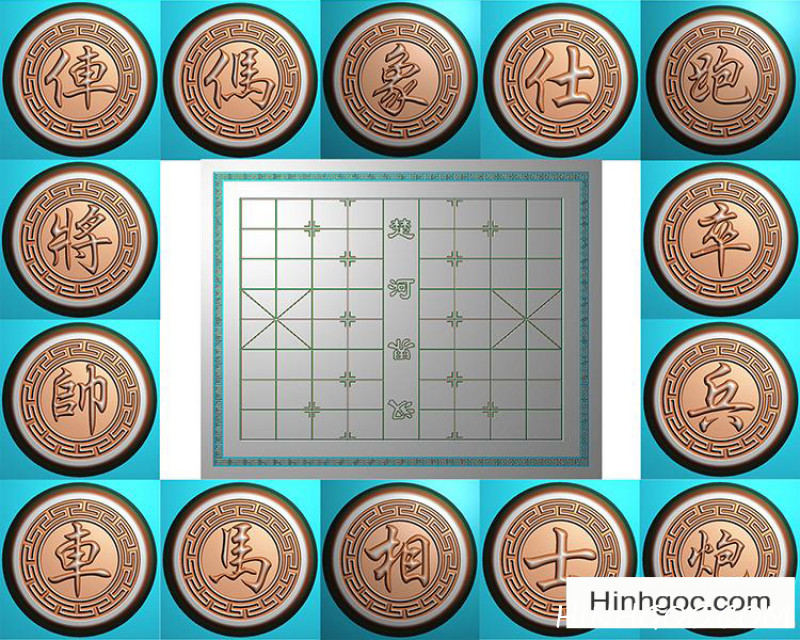 Free download file CNC khắc phù điêu cờ tướng - CNC002