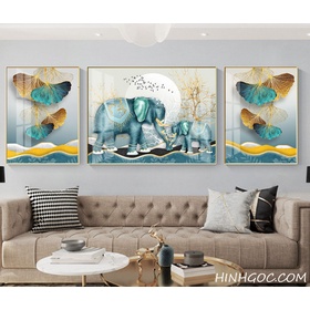 File tranh voi lá bạch quả kết hợp - HQ-010