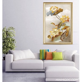 File tranh hồ sen vẽ tay - OP19152006