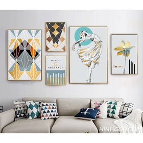 File tranh trừu tượng nghệ thuật nhiều bức kết hợp - OP21393420