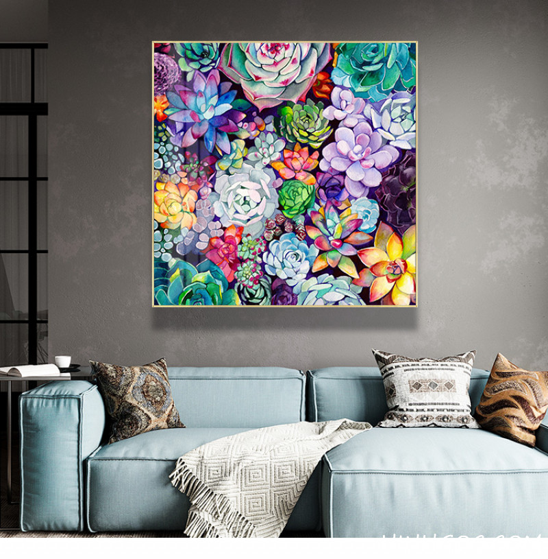 File tranh vẽ tay màu nước cây xương rồng - HL0003