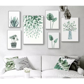 File tranh lá vẽ tay kết hợp - HL0005