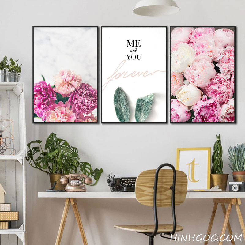 File tranh hoa mẫu đơn - HL0006