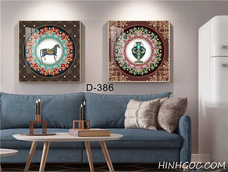 File tranh trừu tượng bộ 2 bức hiện đại -D-386