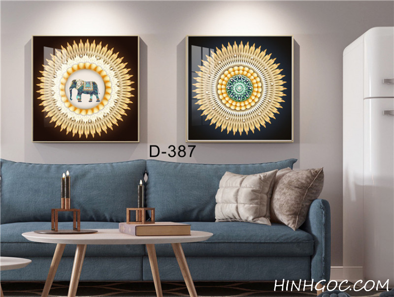 File tranh trừu tượng bộ 2 bức hiện đại -D-387