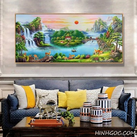 File tranh sơn dầu phong cảnh sơn thủy - SY0001