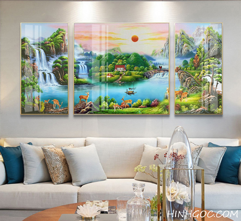 File tranh sơn dầu phong cảnh sơn thủy - SY0001