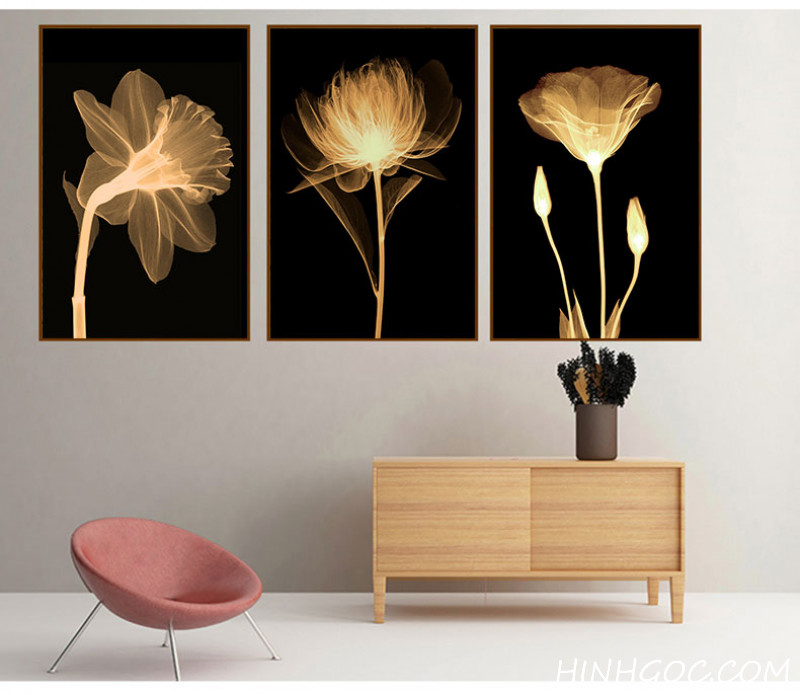 File tranh ánh sáng cây hoa trong bóng đêm - HL0013