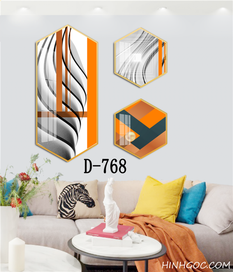 File tranh lục giác hiện đại nhiều mẫu - D-768