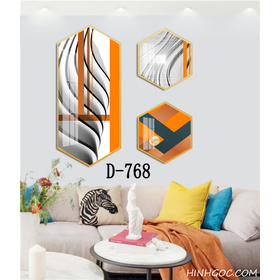 File tranh lục giác hiện đại nhiều mẫu - D-768