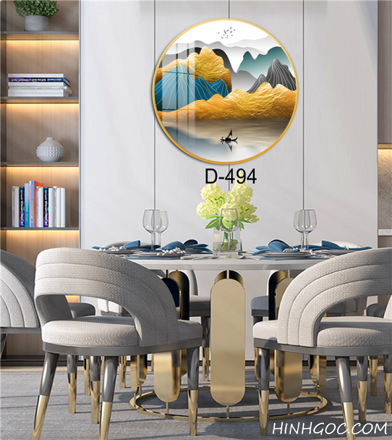 File tranh tròn trừu tượng hiện đại - D-494