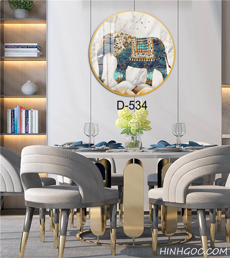 File tranh tròn trừu tượng hiện đại - D-534