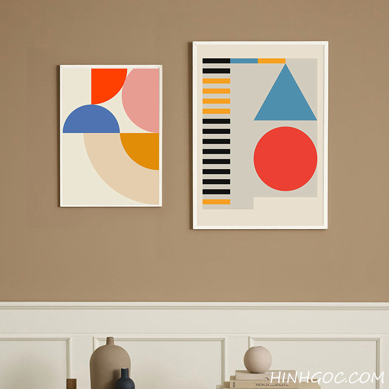 File tranh trừu tượng hình học kết hợp - HG531