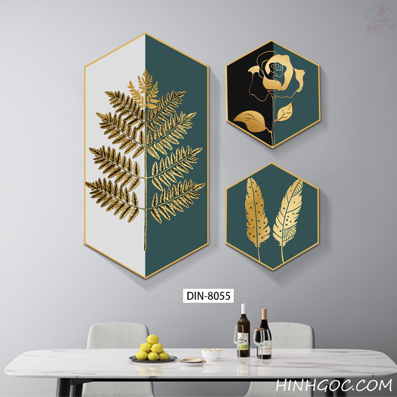 File tranh  lục giác trừu tượng hiện đại - DIN-8055