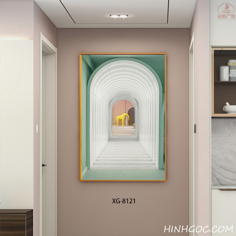 File tranh dọc trừu tượng hiện đại - XG-8121