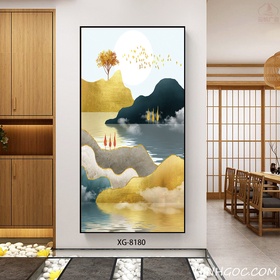 File tranh dọc trừu tượng hiện đại - XG-8180