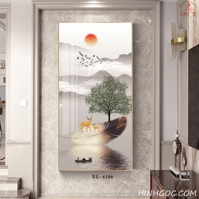 File tranh dọc trừu tượng hiện đại - XG-4106