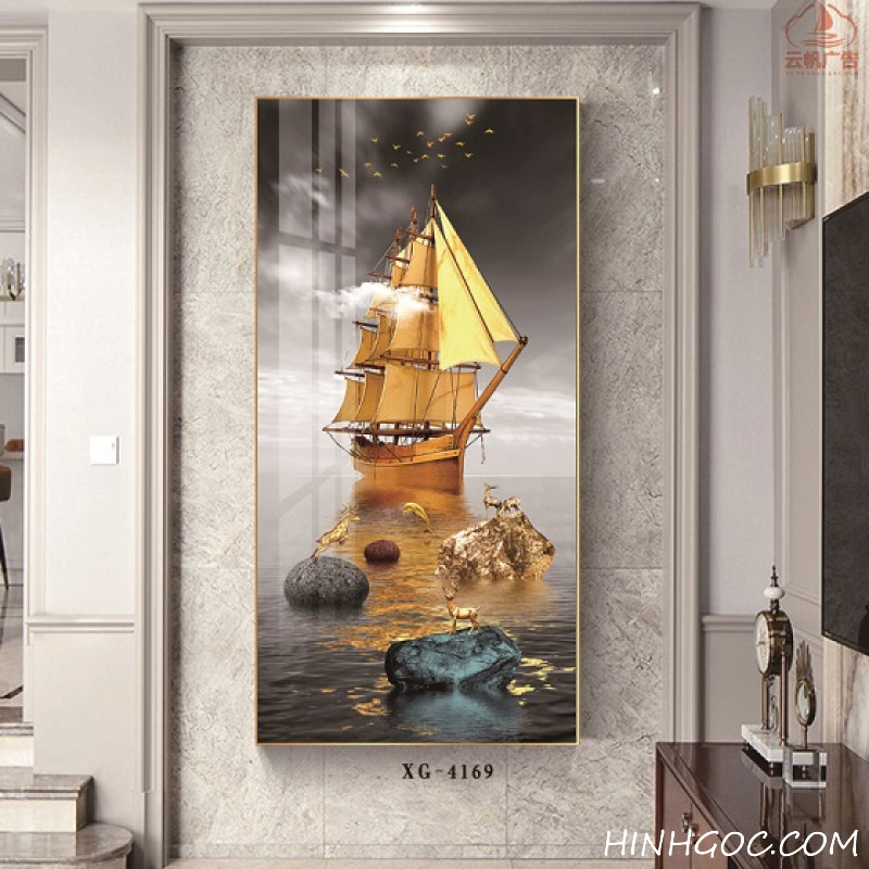 File tranh dọc trừu tượng hiện đại - XG-4169