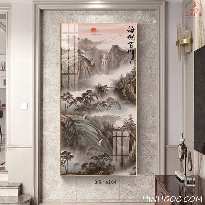 File tranh dọc trừu tượng hiện đại - XG-4208