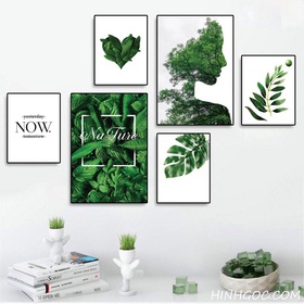 File tranh kết hợp lá cây nhiệt đới - HG5016